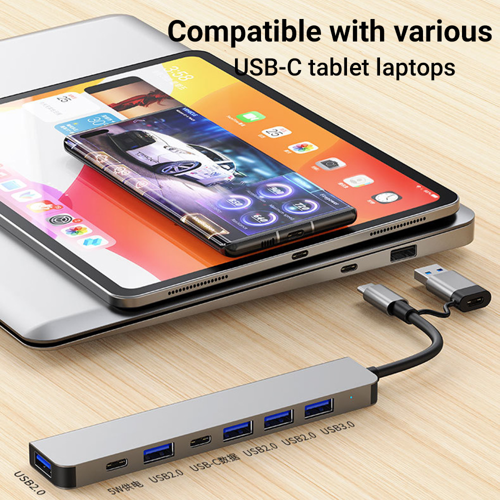 Tablet Accessories For Reading - Station d'accueil USB-C et USB 7-en-1