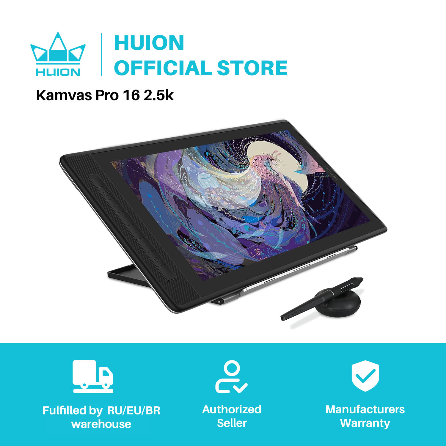 Huion Tablet Accessories - HUION-Tablette de dessin KAMVAS Pro 16