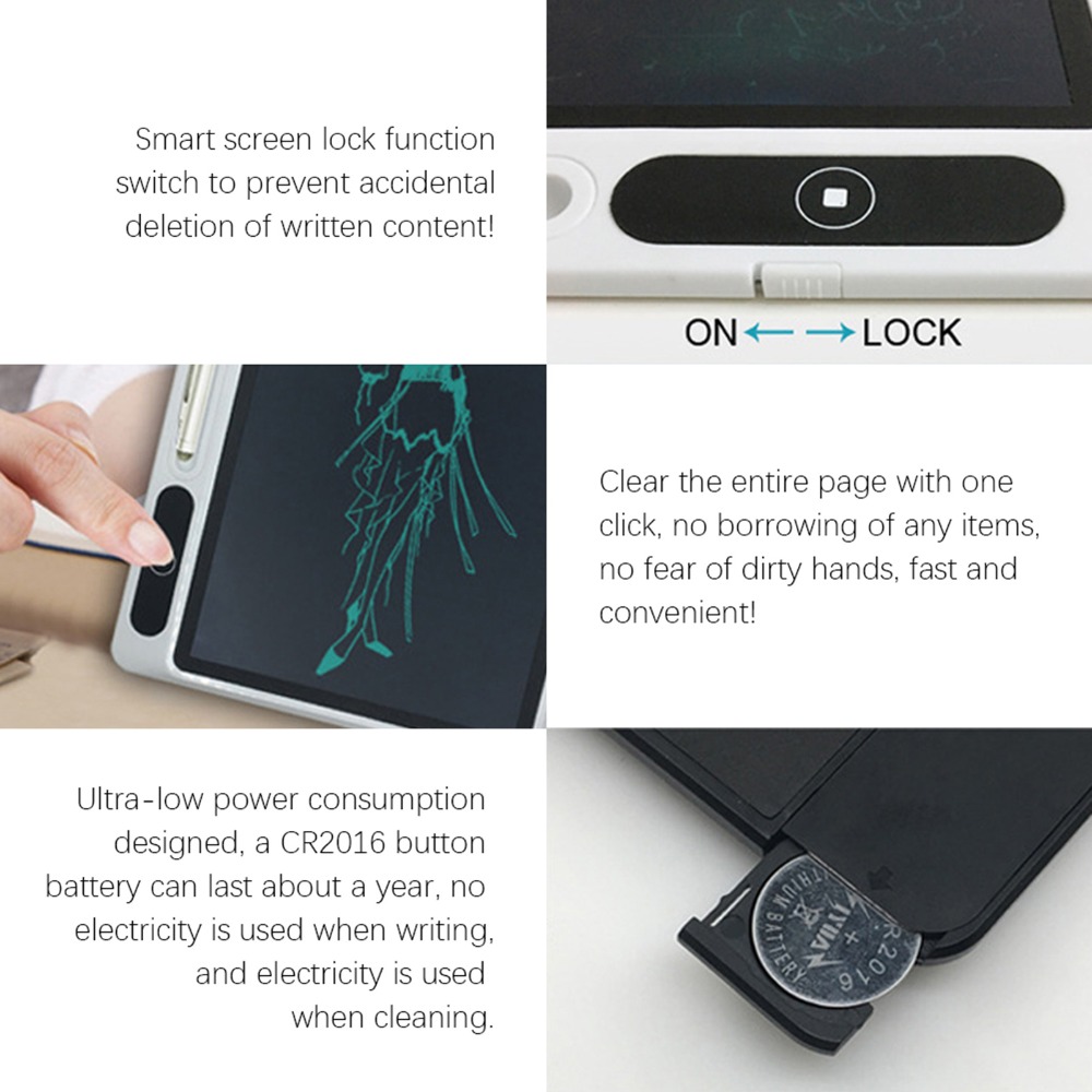 Tablette d'écriture LCD noire, - Tablet Sleeves & Cases Ipad Accessories avis et prix