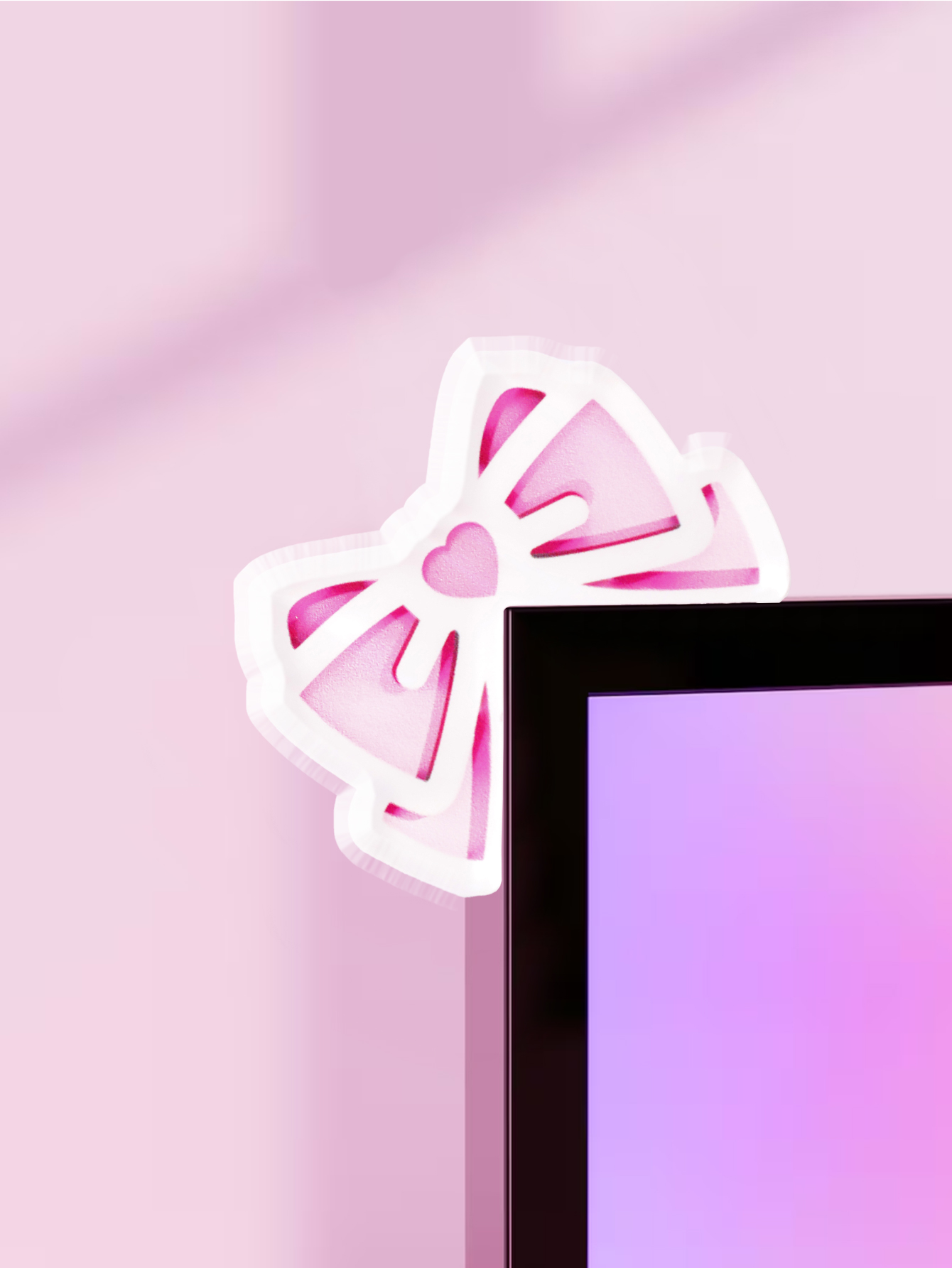 Kawaii Bow Monitor Décor Rose  - Tablet Lap Desk avis et prix